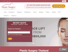 Tablet Screenshot of plastic-surgery-thailand.com